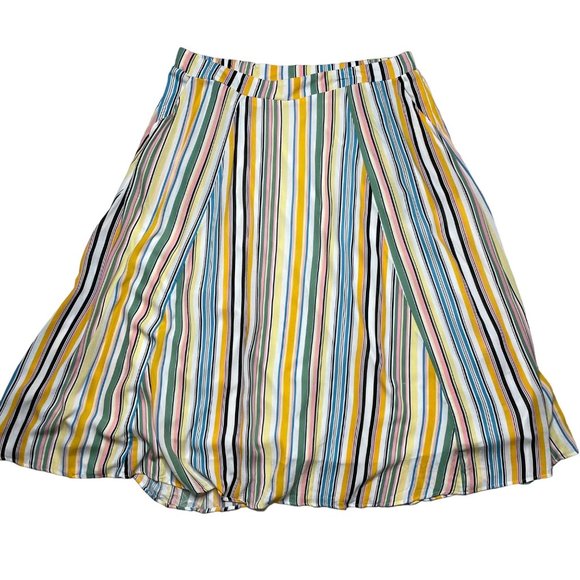 Torrid 2 striped skirt yellow multi - Picture 1 of 7